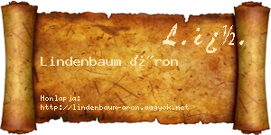Lindenbaum Áron névjegykártya