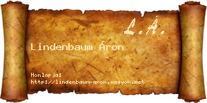 Lindenbaum Áron névjegykártya