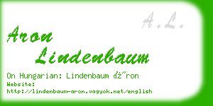 aron lindenbaum business card
